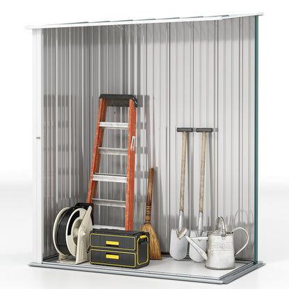 5.3 x 3.1ft Corrugated Steel Garden Shed - Green