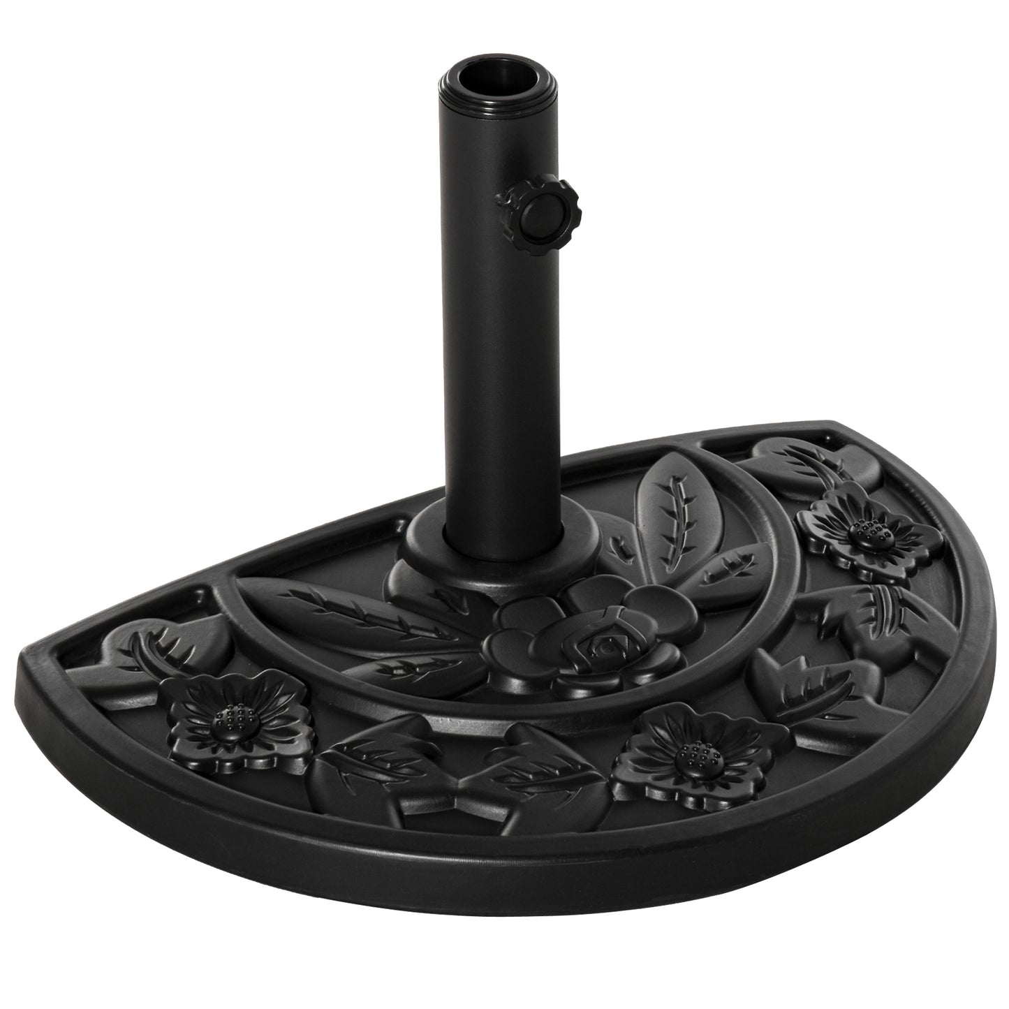 9kg Cement Concrete Half Round Parasol Base Umbrella Stand Garden Outdoor Accessories