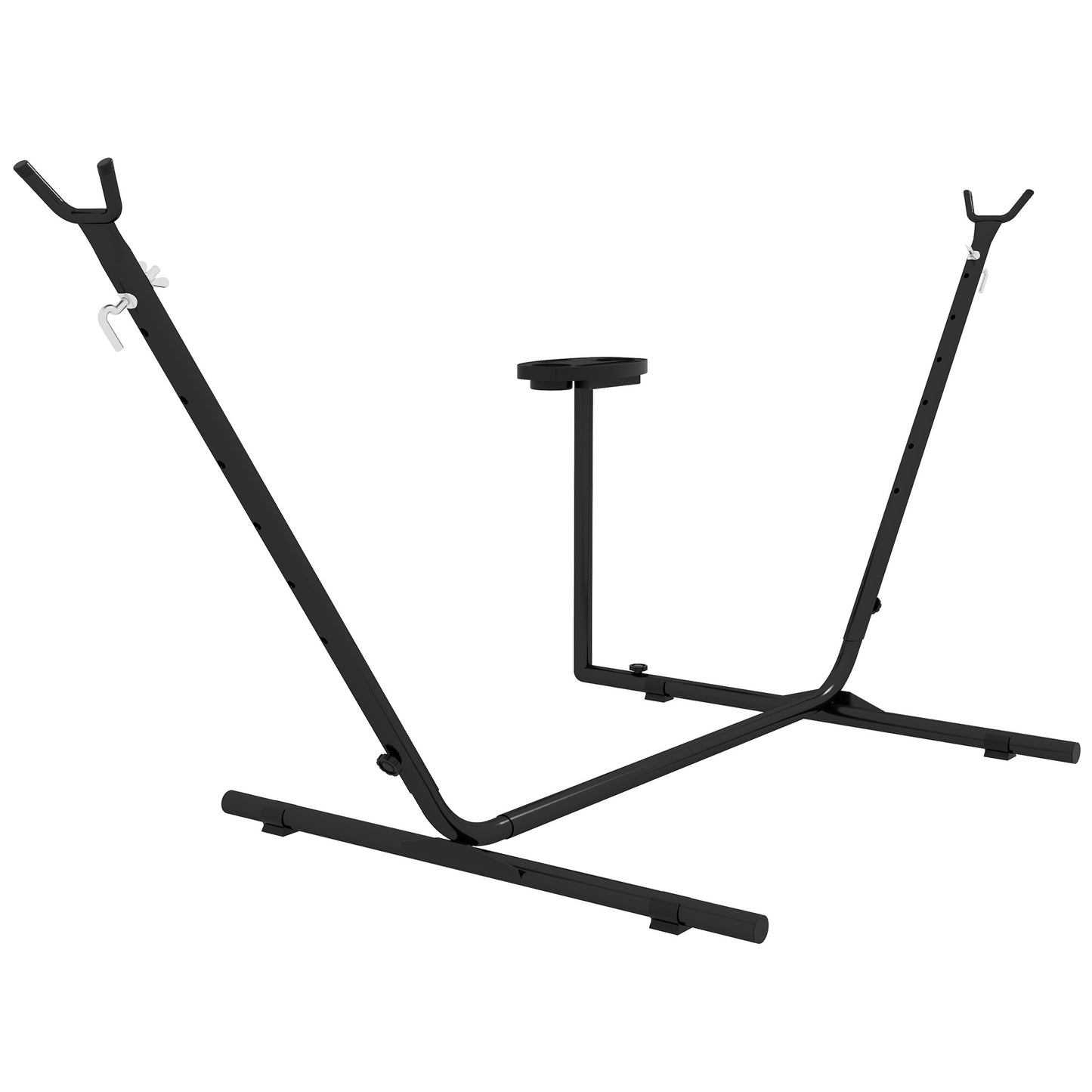 9.4ft Hammock Stand with Side Tray Stand, Steel Frame Hammock Net Stand, for String-style, Brazilian-style, Flat-style