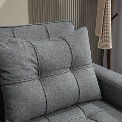 2 Seater Sofa Bed Pull-Out Sofa Bed for Small Space - Charcoal Grey