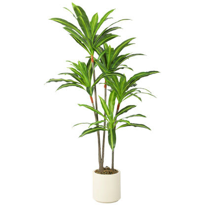 150cm Lifelike Fake Tree, Artificial Dracaena Tree with Bendable Trunks, Green