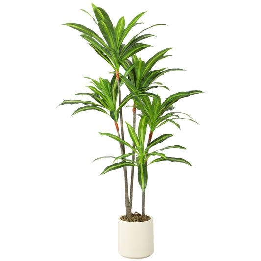 150cm Lifelike Fake Tree, Artificial Dracaena Tree with Bendable Trunks, Green