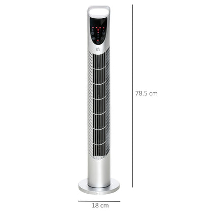 31 Inch Bladeless Oscillating Tower Fan with 70° Oscillation, Remote Control, 7.5H Timer, 3 Speed 3 Modes