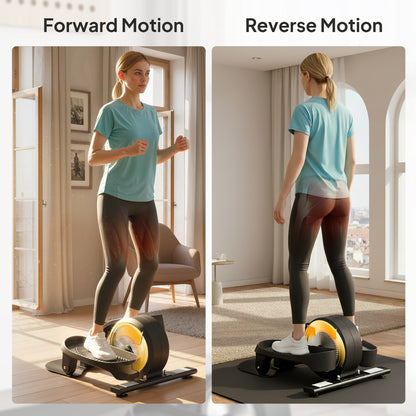 Under Desk Elliptical Machine with LCD Monitor, 8 Adjustable Magnetic Resistances for 2-in-1 Seat & Stand Up Exercise