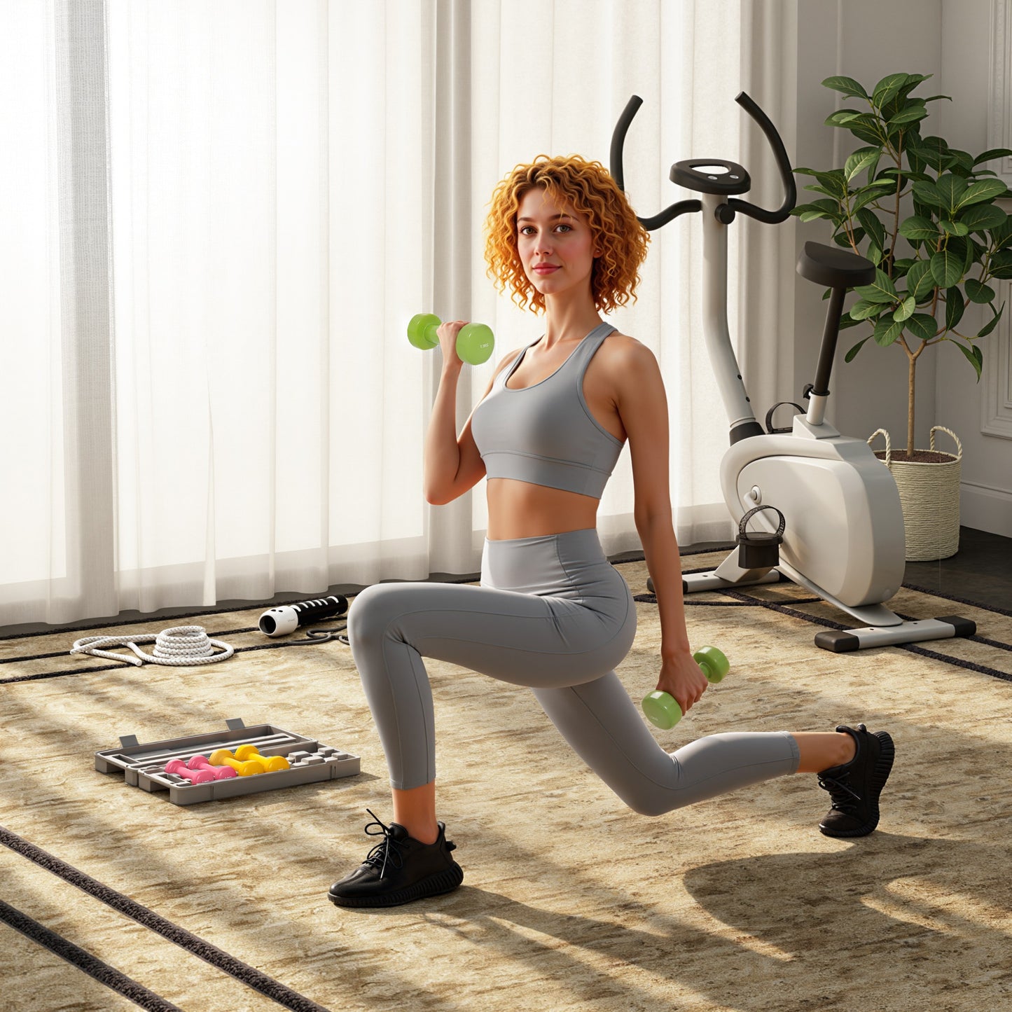 6Kg Dumbbell Set, Fitness Weight Set for Men and Women, Home Gym Workout