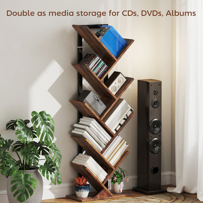 Eight-Section Tree Bookcase - Wood-Effect