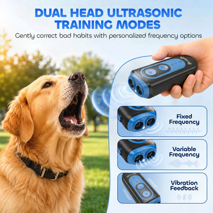 Anti Barking Device for Dogs, Ultrasonic Stop Dog Barking Device with 5 Modes & Vibration, LED Flashlight