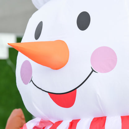 8ft Christmas Inflatable Snowman with Candy, Rotating Lighted for Home Indoor Outdoor Garden Lawn Decoration Party Prop