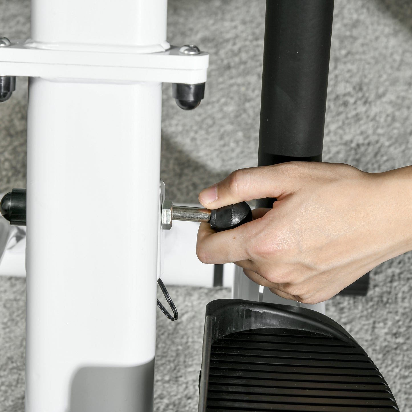 Stepper Machine for Home, Foldable Stair Stepper with 12-Level Hydraulic Resistance, Stair Climber with LCD Monitor