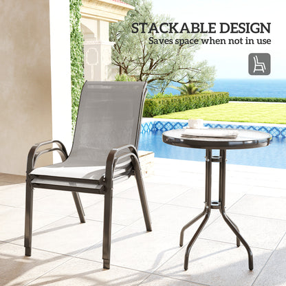 Three-Piece Outdoor Garden Set - Light Grey