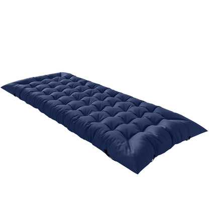 Sleeping Mat, Foldable Camping Mattress Pad with Four Corner Elastic Straps, Dark Blue