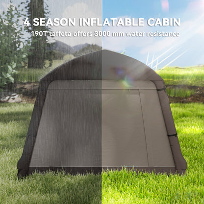 Blow Up Tent w/ Hand Pump, Inflatable Camping Tent, Easy Setup 1/2 Person Waterproof Khaki
