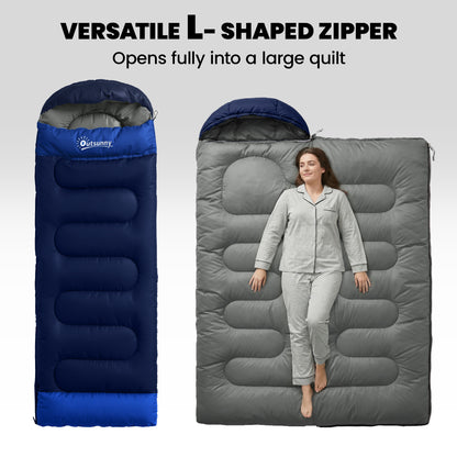 Sleeping Bag for Adults, Lightweight & Compact Sleeping Bag, 3 Seasons, Navy Blue