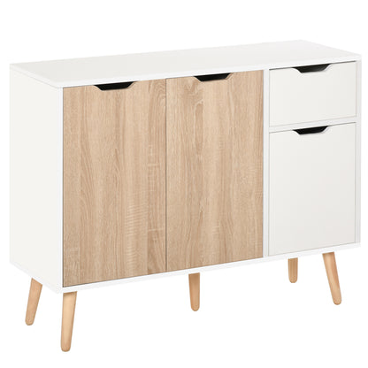 Sideboard Floor Standing Storage Cabinet with Drawer for Bedroom, Living Room, Home Office, Natural