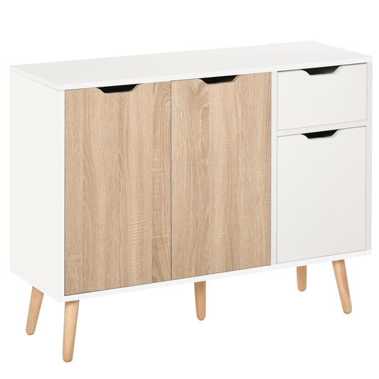 Sideboard Floor Standing Storage Cabinet with Drawer for Bedroom, Living Room, Home Office, Natural