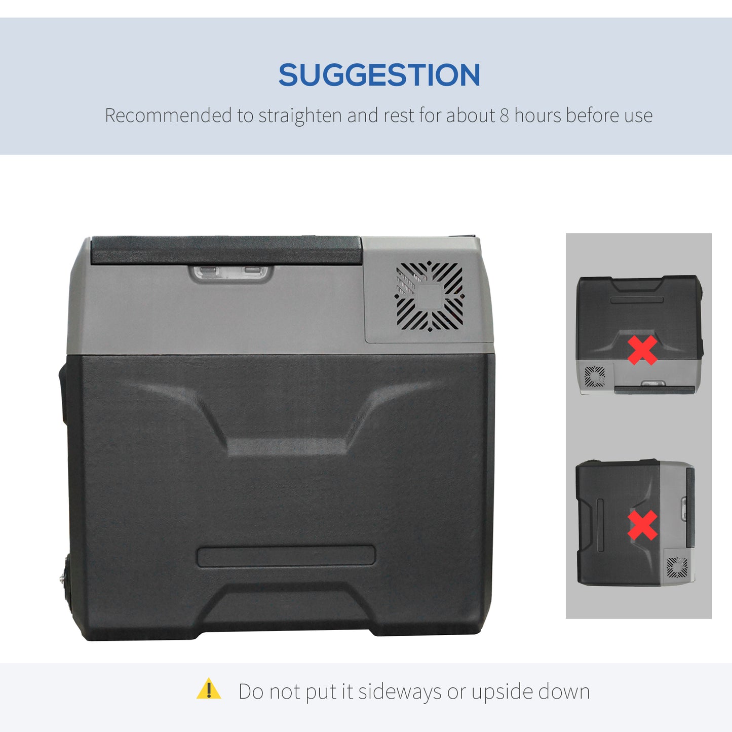 Car Refrigerator, Portable 12/24V 50 Litre Compressor Fridge Freezer, Electric Cooler Box for Camping, Travel, Picnic