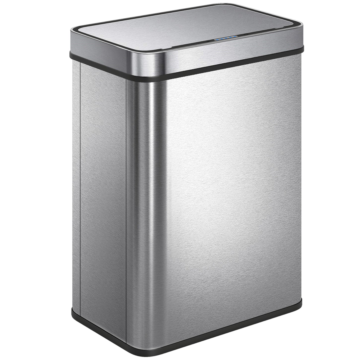 50 L Sensor Can, Sensor Bin with Soft-Close Lid, Fingerprint-Proof Stainless Steel, Silver Tone
