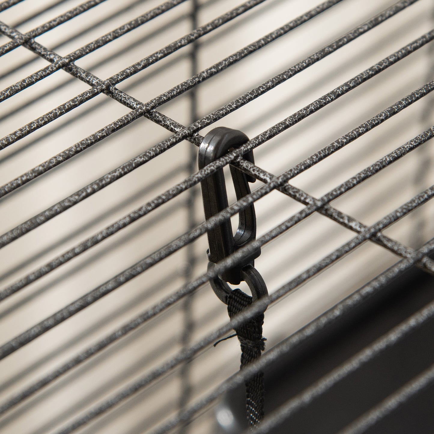 Small Animal Cage with Wheels Pet Home for Chinchillas Ferrets Kittens, with Hammock, 4 Platforms, Removable Tray, Silver
