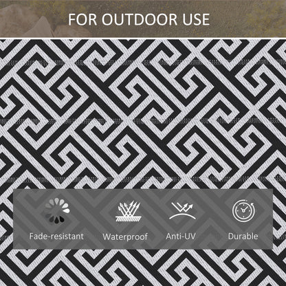 182 x 274 cm(6x9ft) Outdoor Rug Reversible Mat Plastic Straw Rug Portable RV Camping Mat for Garden Deck Picnic Indoor