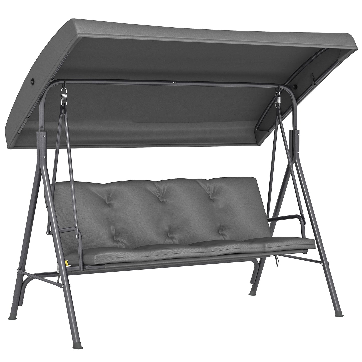 Three-Seater Garden Swing Seat - Dark Grey