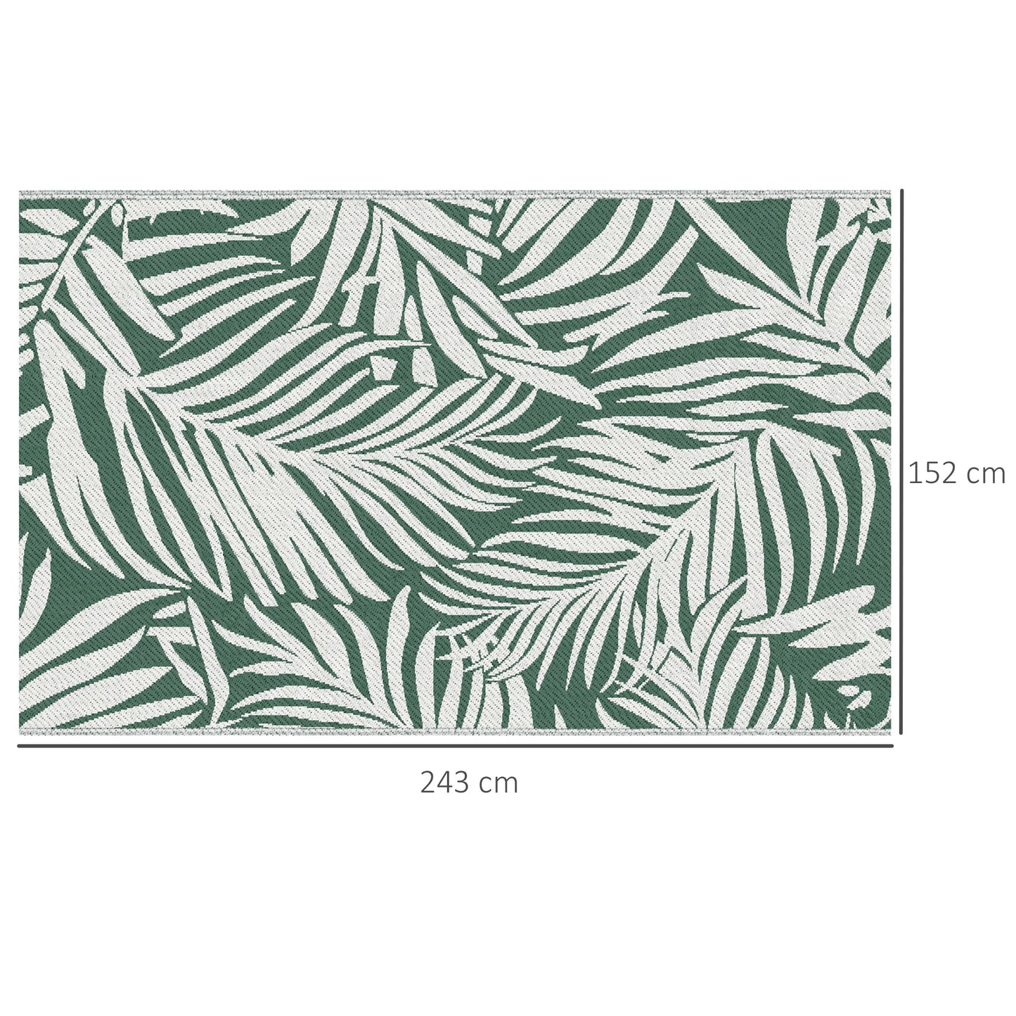 Reversible Outdoor RV Rug, 1.5 x 2.4m Patio Floor Mat, Waterproof Plastic Straw Rug for Garden, Deck, Picnic, Beach, Camping