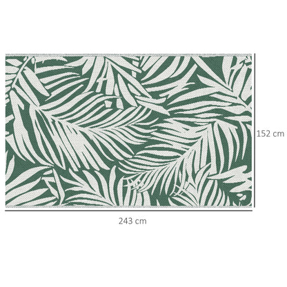 Reversible Outdoor RV Rug, 1.5 x 2.4m Patio Floor Mat, Waterproof Plastic Straw Rug for Garden, Deck, Picnic, Beach, Camping