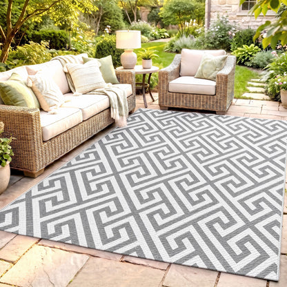 Outdoor Rug Reversible Mat Plastic Straw Rug Portable RV Camping Mat for Garden Deck Picnic Indoor, 152 x 243 cm (5 x 8 ft)