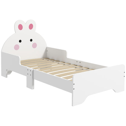 ZONEKIZ Rabbit-Designed Toddler Bed, Kids Bedroom Furniture - White