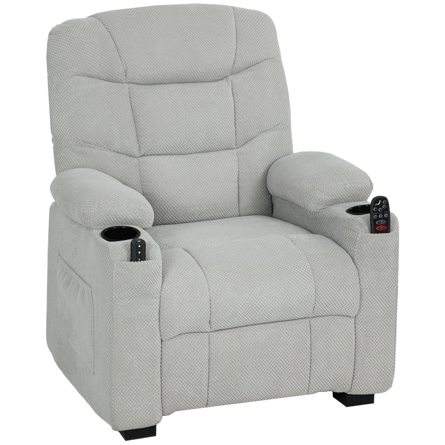 Electric Massage Recliner Armchair with Vibration, Heat, Whisper-Quiet Motor, Memory Function