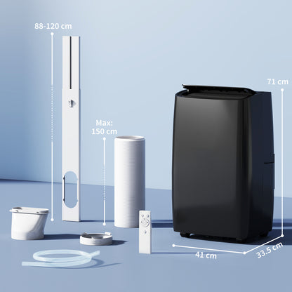 Portable Air Conditioner 12000 BTU BTU, 4-in-1 Air Conditioning Unit, Dehumidifier, Cooling, Fan, Child Lock, 35 m²