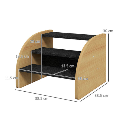 Dog Steps for Sofa and Bed, 3-Step Dog Stairs, Pet Stairs with Side Panels, Non-Slip Feet for Small Puppies