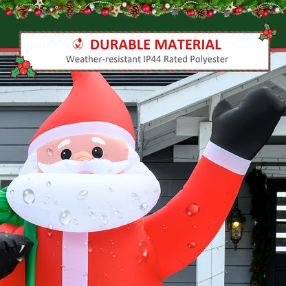 8ft Christmas Inflatable Santa Holiday Garden Decoration, Indoor Outdoor Lawn Blow Up Decor