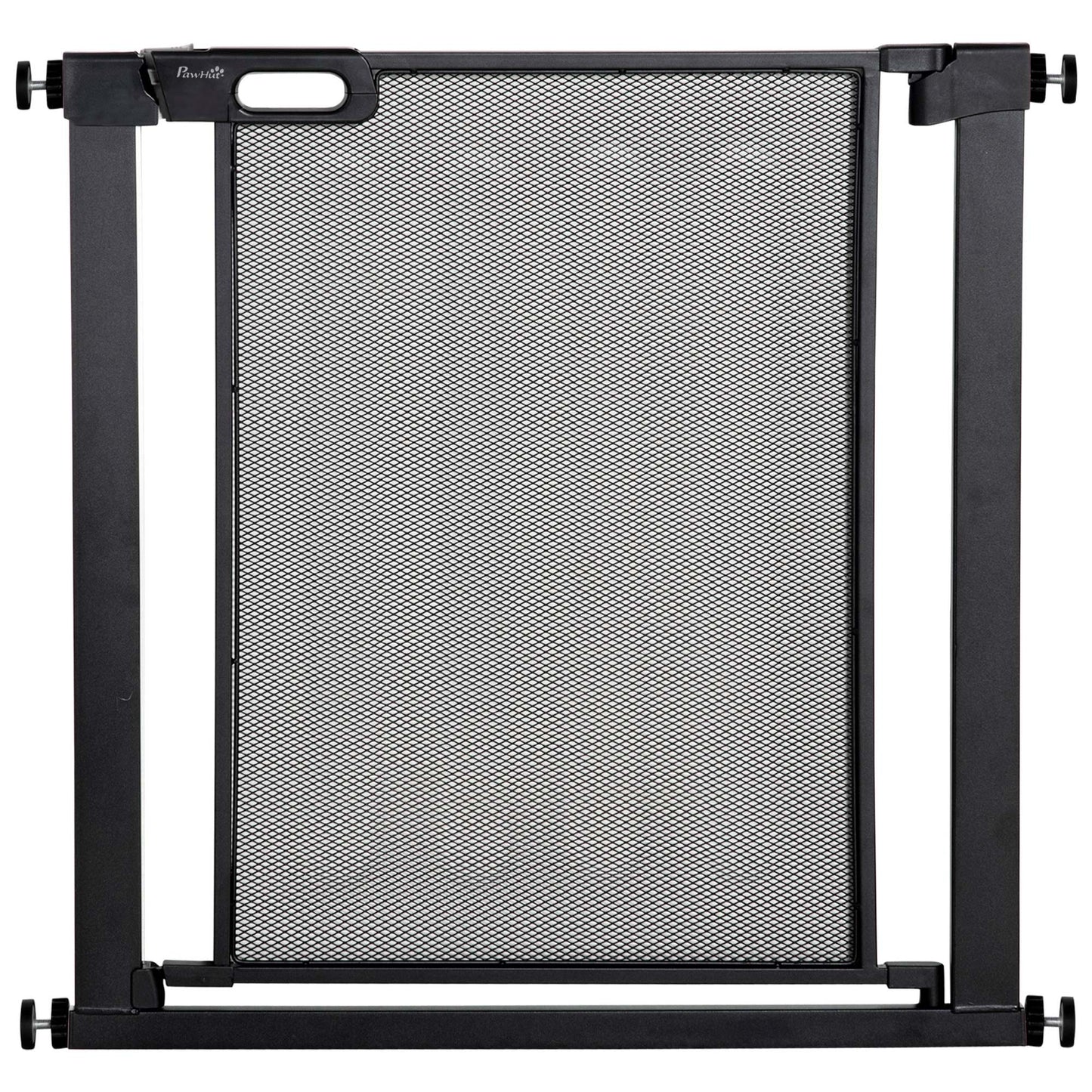 Dog Safety Gate, for Hallways, Staircases, Doors w/ Automatic Closing Door - Black