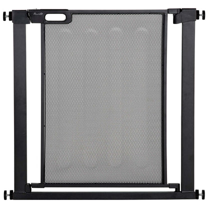 Dog Safety Gate, for Hallways, Staircases, Doors w/ Automatic Closing Door - Black