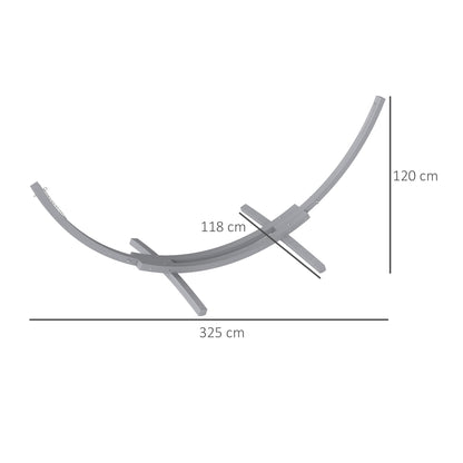 3.25m Wooden Hammock Stand Universal Fit Garden Picnic Camp Accessories, Grey