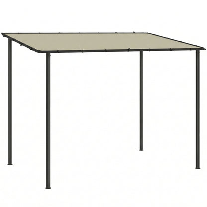 3 x 2 m Lean to Garden Pergola, Metal Frame Gazebo Pergola with UPF30+ Protection, Sloped Roof, Drainage Holes, Cream