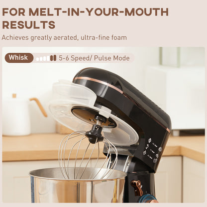 Stand Mixer, 5L Food Mixer for Baking, 6 Speeds and Pulse Setting, 1400W Cake Electric Kitchen Mixer with Dough Hook, Whisk