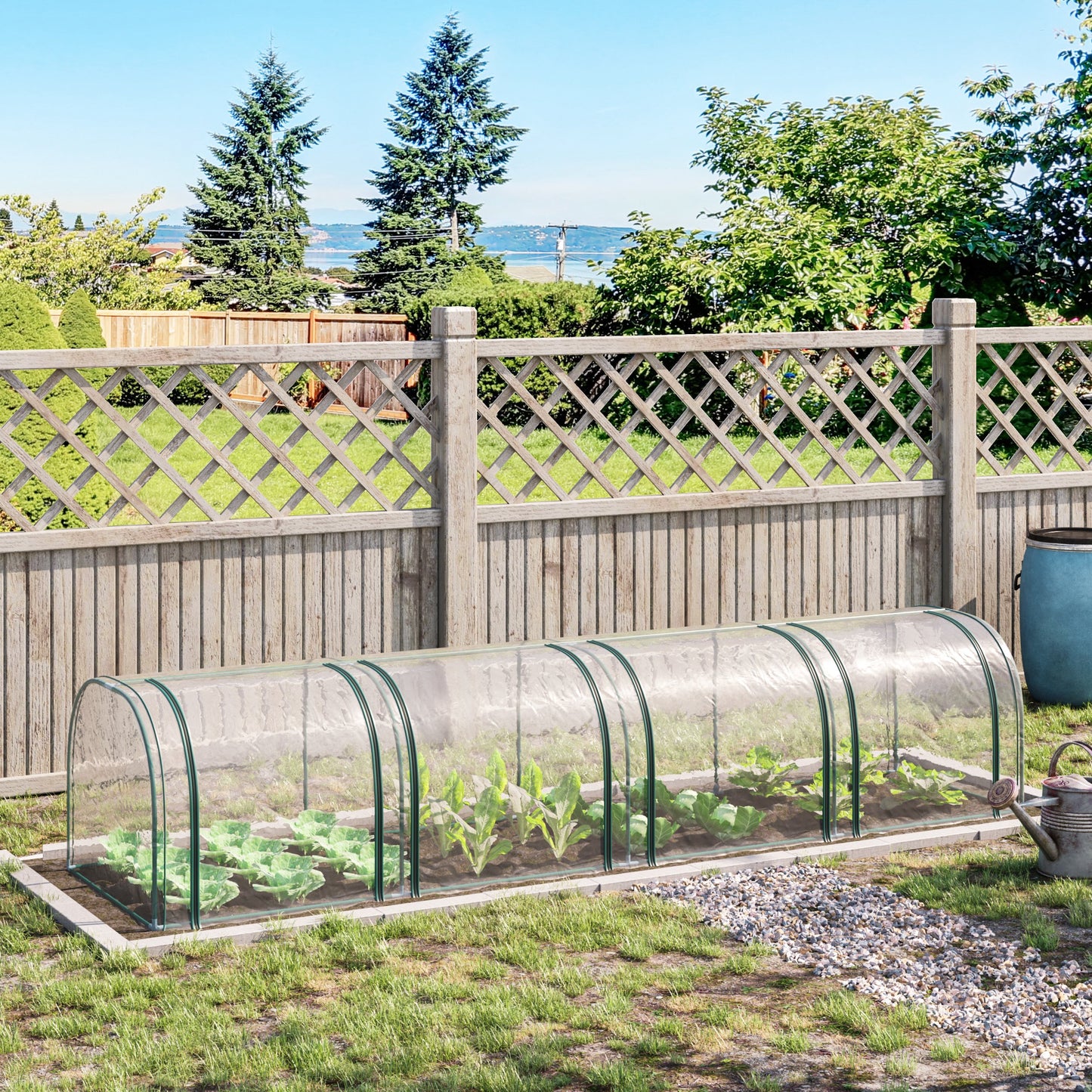 395 x 100 cm Low Tunnel Greenhouse - Clear