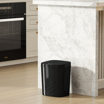 15L Sensor Bin, Automatic Touchless Kitchen Bin, Easy Clean, Battery Operated for Home Office, Bedroom, Bathroom, Black