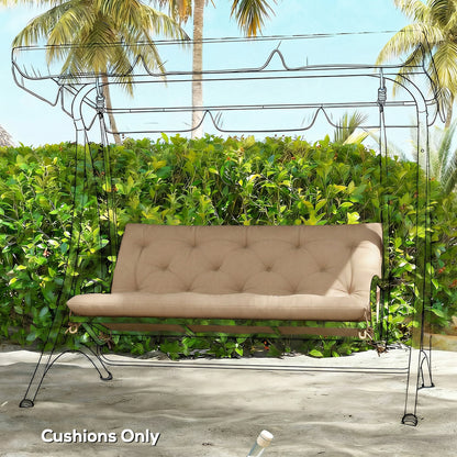Garden Bench Cushion, 2 Seater Swing Chair Cushion, Seat Pad with Ties for Indoor and Outdoor Use, 110 x 120 cm