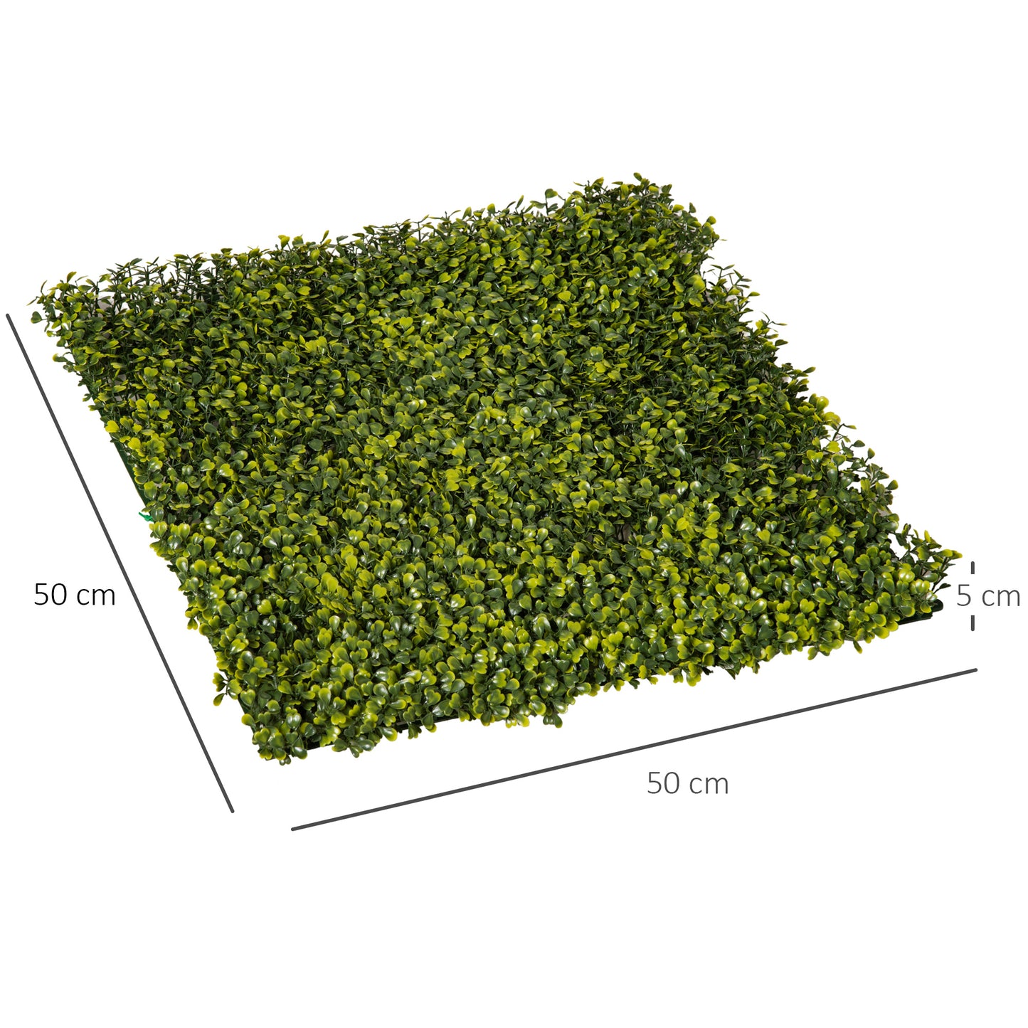 12PCS Artificial Boxwood Wall Panels 50cm x 50cm Grass Privacy Fence Screen Faux Hedge Greenery Backdrop Encrypted Milan Gras