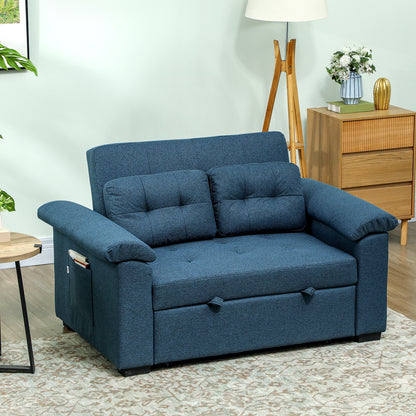 Pull Out Sofa Bed, Fabric 2 Seater Click Clack Sofa Bed Settee with 2 Pocket Springs