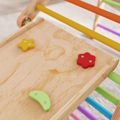 9 in 1 Toddler Climbing Frame with Ramp, Slide, Arch, Ladder, Blackboard for 18-48 Months