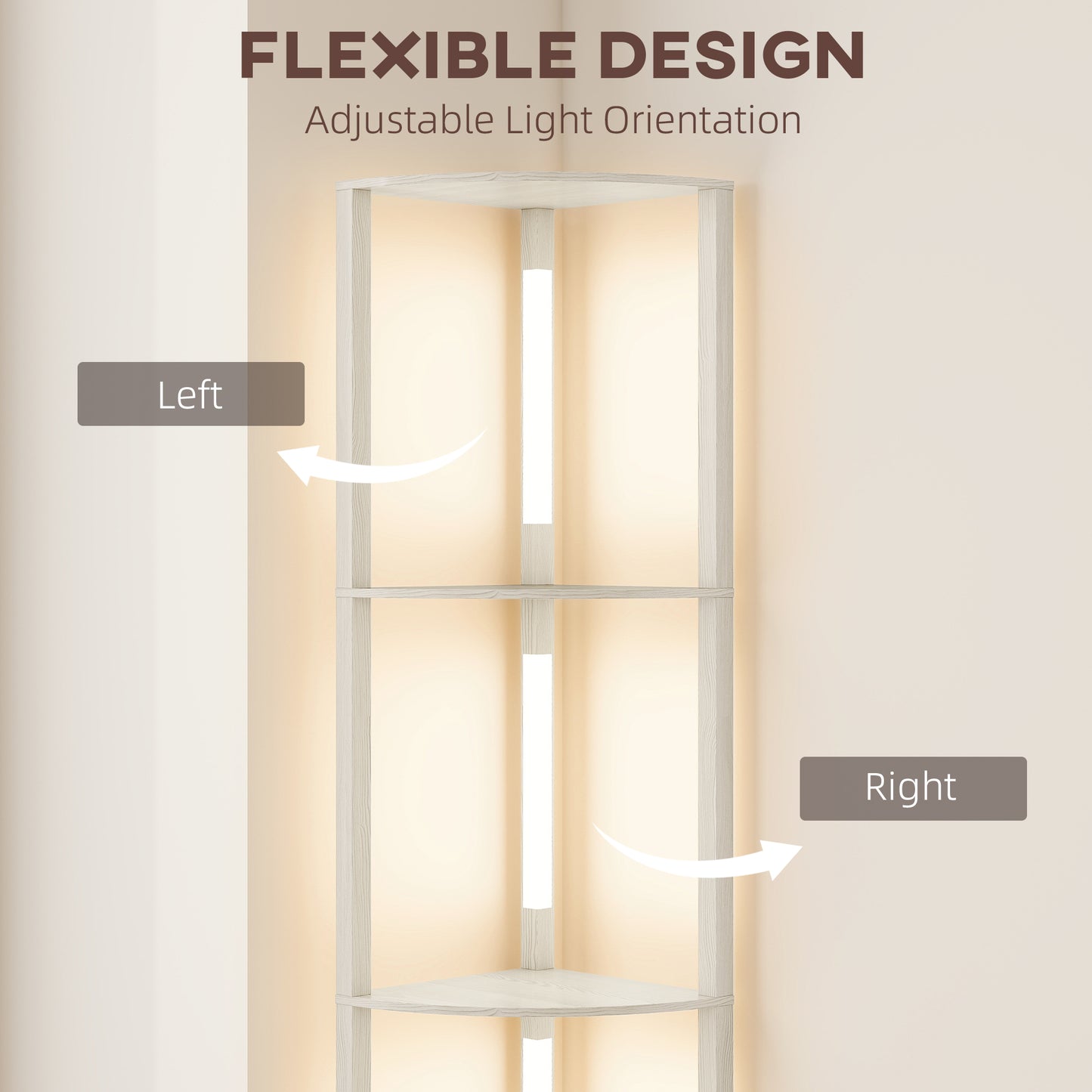 4-Tier Corner Floor Lamp