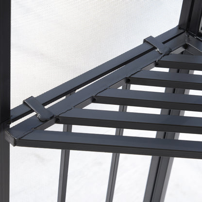 3(m) x 3(m) Garden Gazebo, Double Roof Outdoor Gazebo Canopy Shelter with Netting, Solid Steel Frame for Garden, Lawn