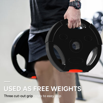 Weight Plates Set, with Two 10kg and Two 5kg weights, Black