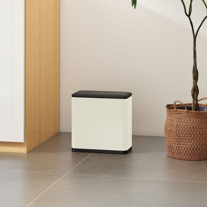 8L Hanging Kitchen Bin, Rubbish bin with Lid and Removable Inner Bucket for Kitchen Cabinet Door, Under Sink, Office
