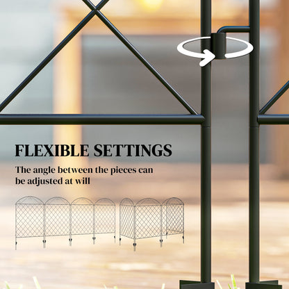 Decorative Garden Fencing, 43in x 11.4ft Outdoor Picket Fence Panels
