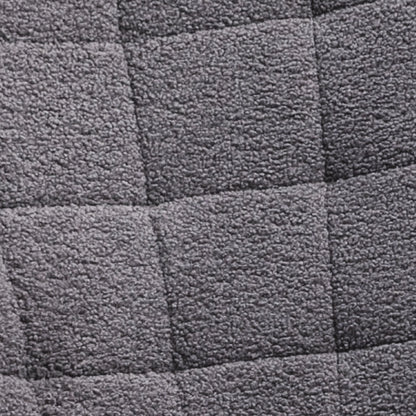 Berber Fleece Nursery Glider Rocker for Nursing, Wingback Rocking Chair for Living Room, Dark Grey
