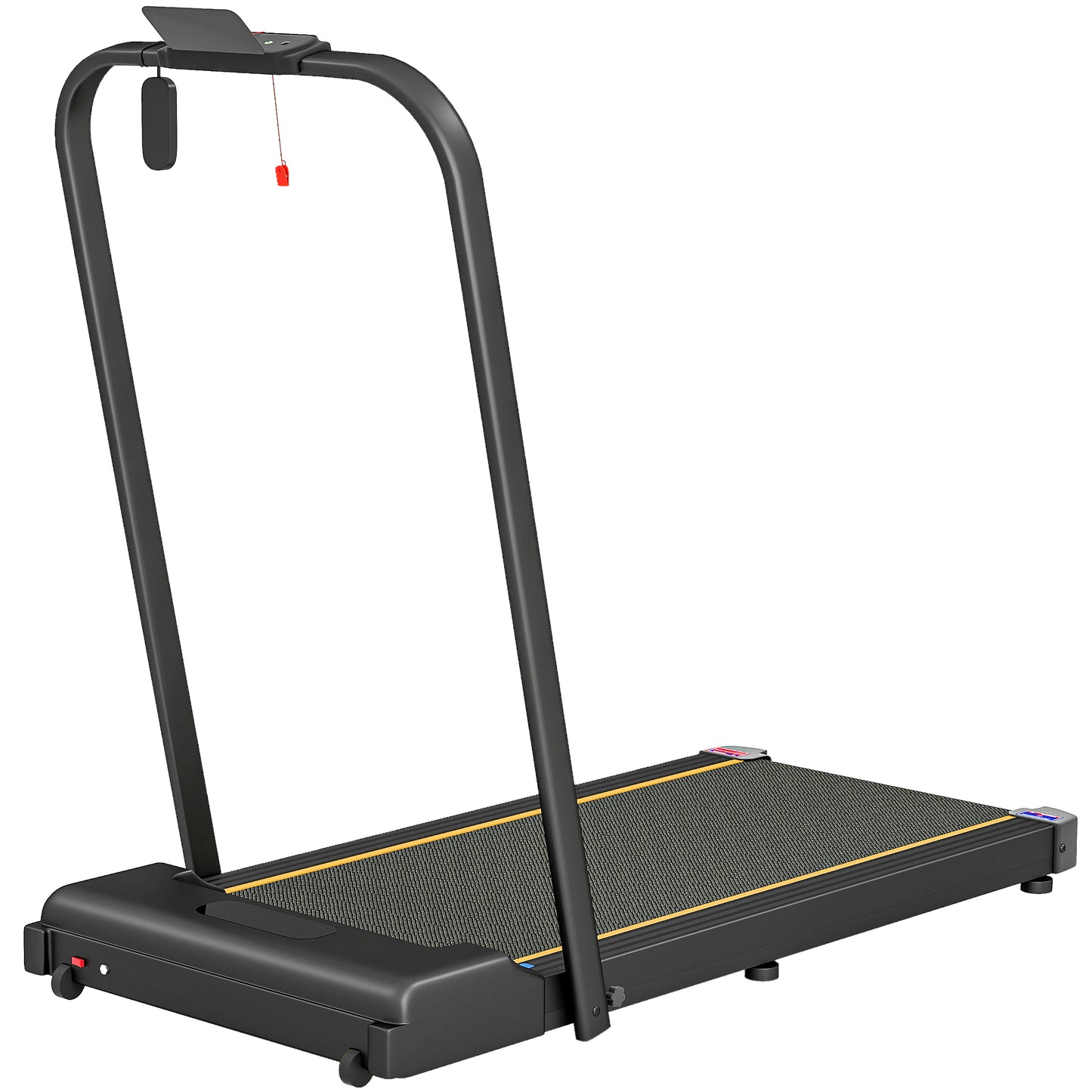 2.5HP Walking Pad, 1-6km/h Folding Treadmill with Remote Control and LED Display for Home Gym Office, Orange